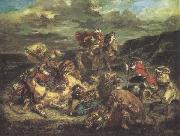 Eugene Delacroix The Lion Hunt (mk45) Spain oil painting artist